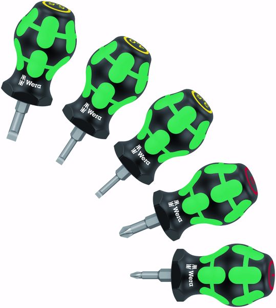 Wera - 05008870001 - Stubby Phillips, Slotted Screwdriver Set 5 Piece