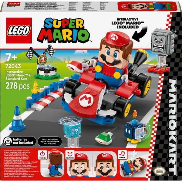 LEGO® Super Mario™: Mario Kart™ – Interactive LEGO® Mario™ &amp; Standard Kart 72043