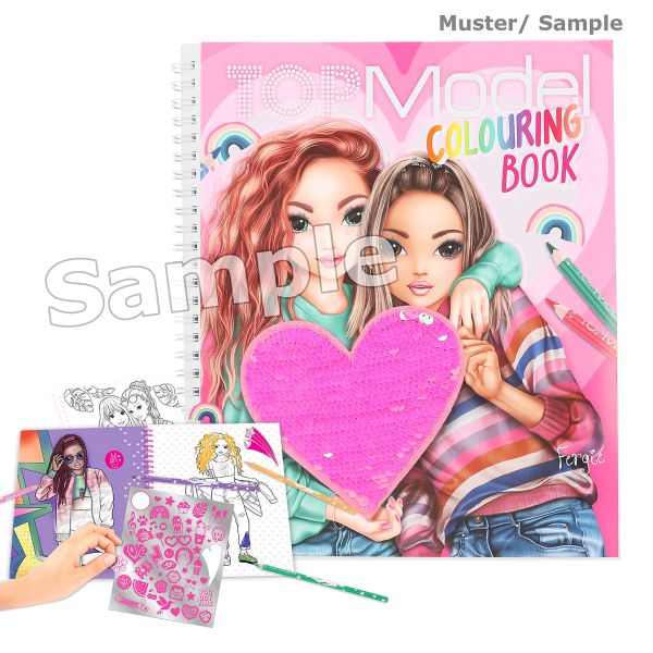 Top Model Sequined Colouring Book