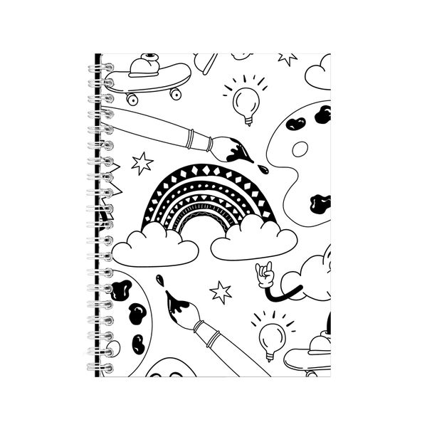 Sun A5 Notebook Spiral and Lined Back To School Graphic Notepad Gift 252