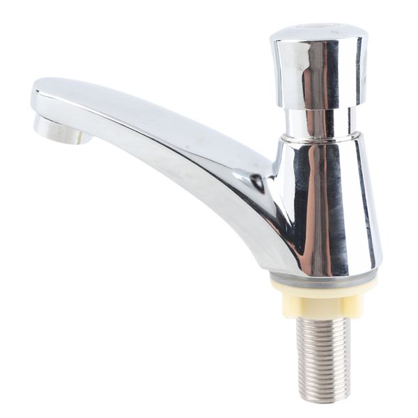 Time Delay Faucet Copper Self Closing Single Cold Sink Home Kitchen Public