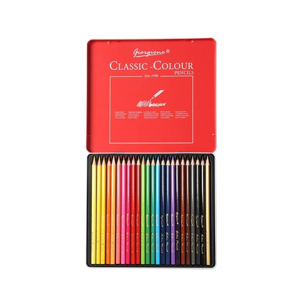 Customized 24-Color 3.8mm Diameter Iron Box Artist Oil-Based Pencils Set
