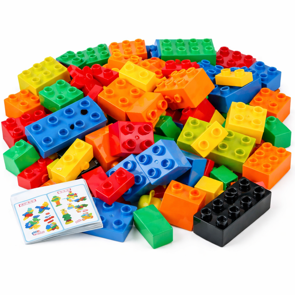 62 Piece - Educational Building Blocks for Kids- Multi-Colour