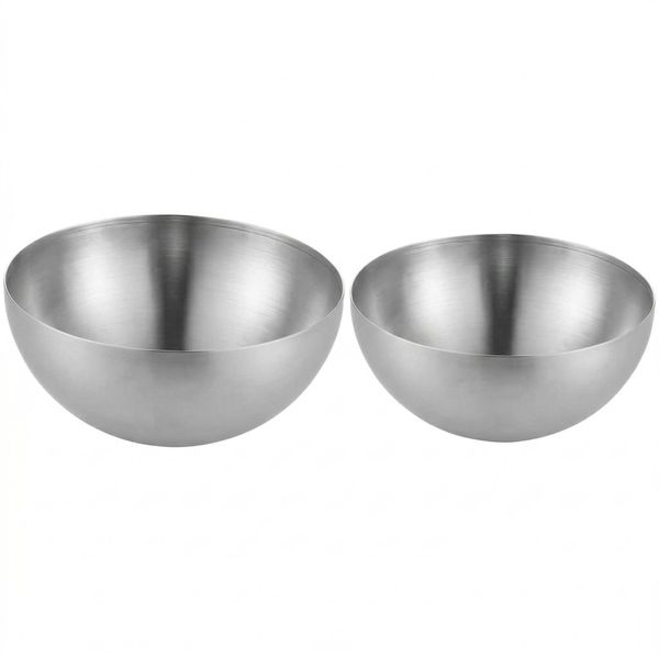 2-Piece Stainless Steel Mixing Bowls for Kitchen Baking and Serving