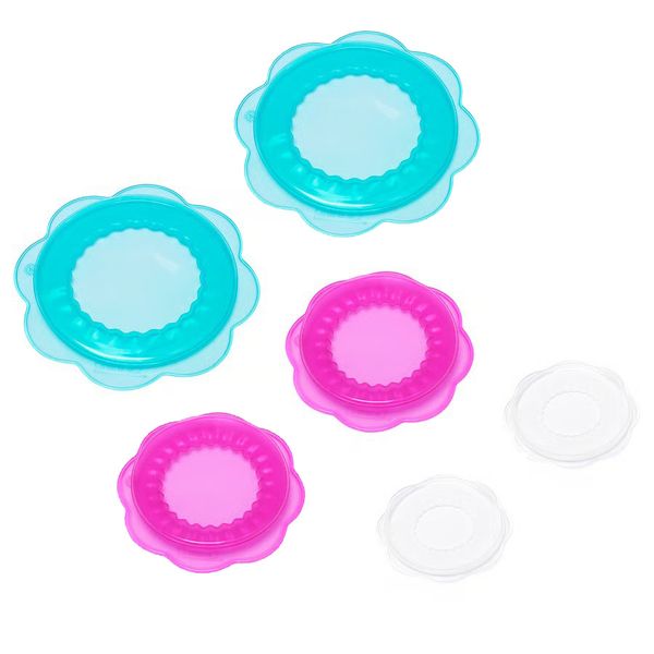 Reusable Flower Silicone Lids - 6-Piece Airtight Cover Set