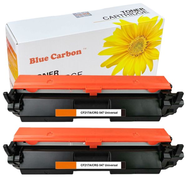 2 Pack Toner Catridge Compatible With HP CF217A CRG047 Black