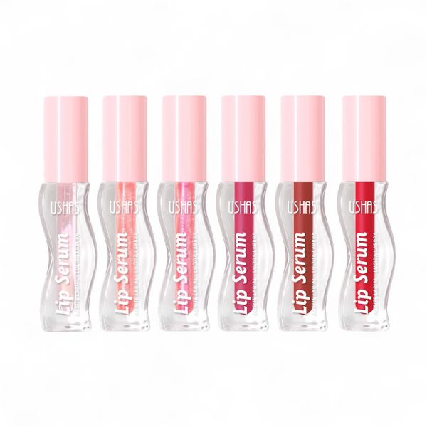 Set of 6 - Ushas Lip Serum Shimmer Shine Glossy Plumping Juicy