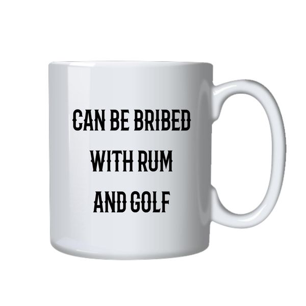 Rum and Golf Coffee Mug - Best Funny Novelty Cup - Ideal Dad Gift Idea