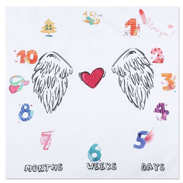 Baby Angel Wings Milestone Blanket
