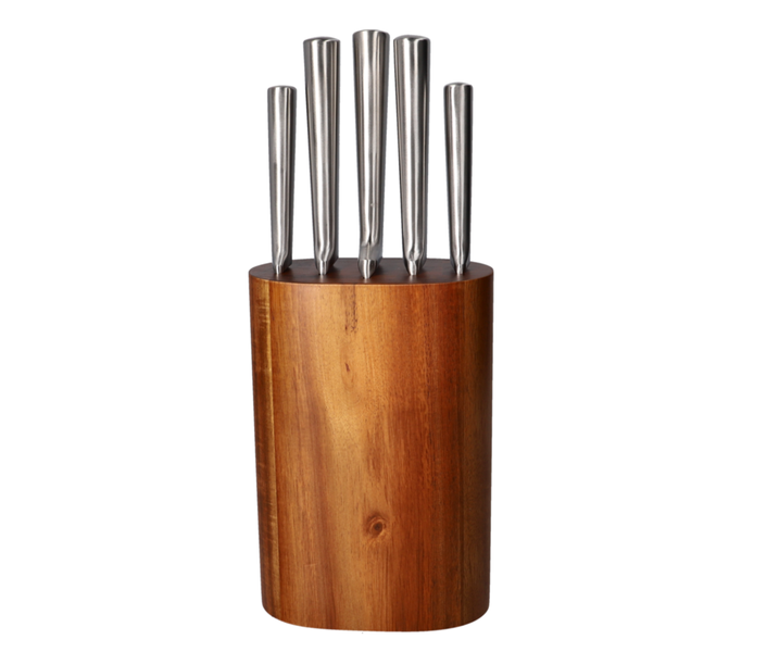 Danny Home 5 Piece Knife Set With Acacia Wood Block