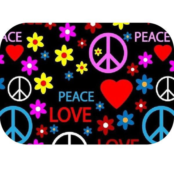 Peace Love Printed Mouse Pad