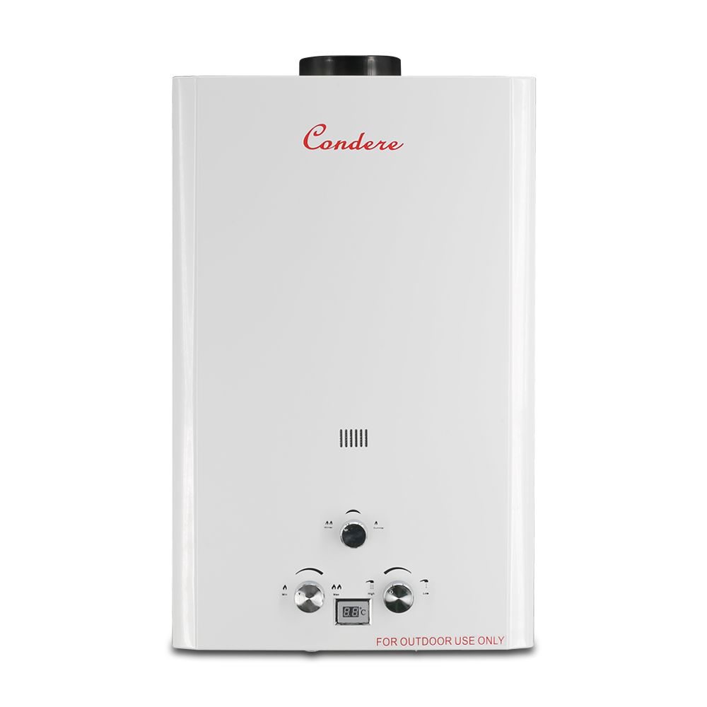 Condere 16L LPG Tankless Water Heater, Outdoor Propane Gas Heater