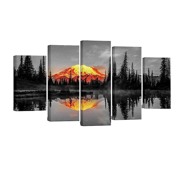 Cotton Canvas - Home Decor Wall Art - Grey &amp; Black