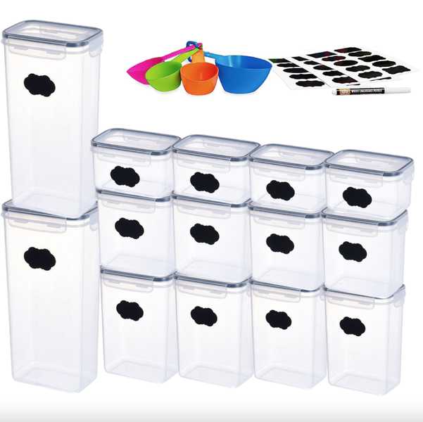 14-Piece Premium BPA-Free Airtight Food Storage Containers -Pantry Organise