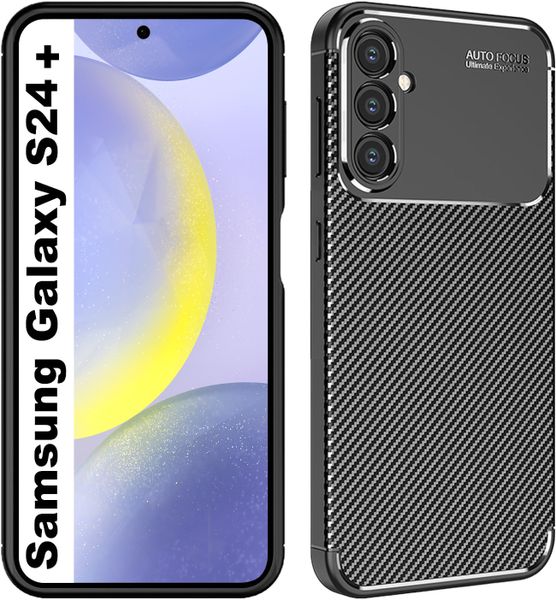 Tekron Premium Shock Resistant Carbon Case Designed For Samsung Galaxy S24+