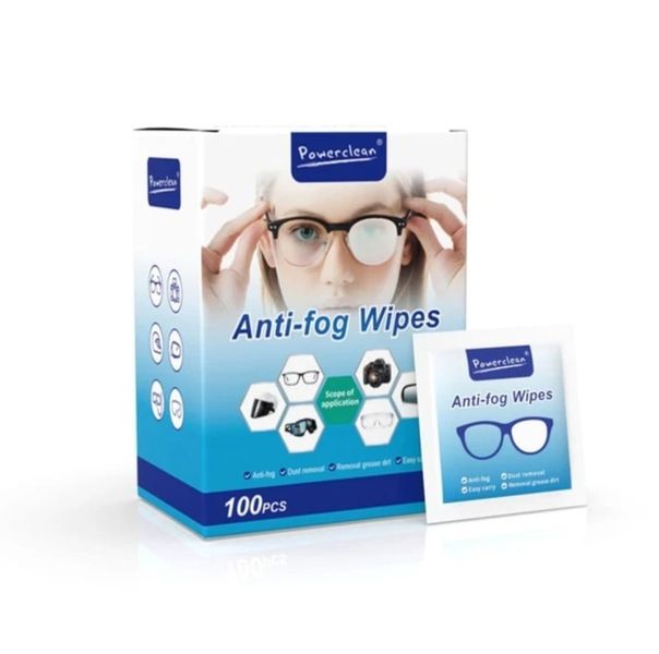 Eye Glasses Cleaner Wipes(100 pics)-Anti Fog Wipes- Powercleaner