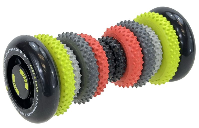 GoFit Interchangable Ring Massage Roller - 5 Different Sizes - 18.4x8cm