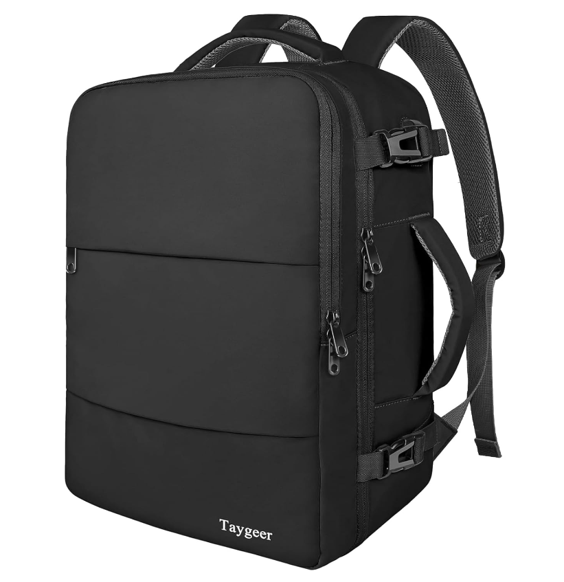 TAYGEER Travel Backpack - with Multi-Compartment Design - Black