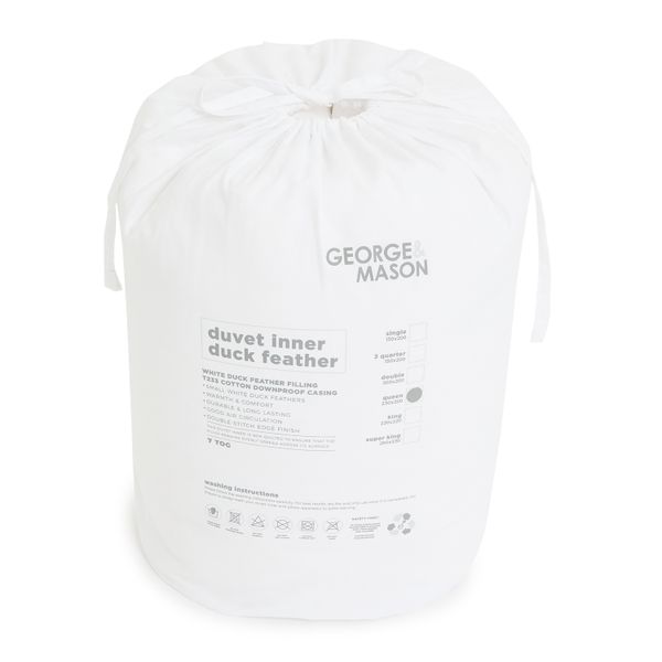 George &amp; Mason - Cotton Duck Feather Duvet Inner - 7 Tog
