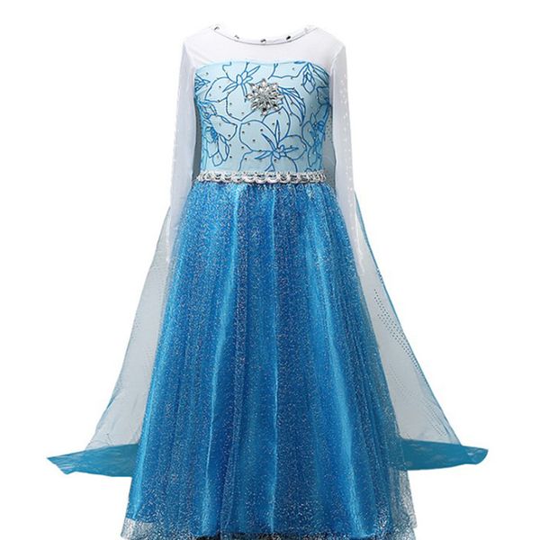 Blue Snowflake Princess Dress