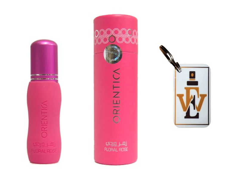 Floral Rose By Orientica Perfumes 6ml Roll-On &amp; Perfume Style Keyring Combo