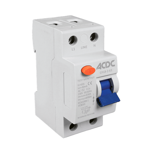 Earth Leakage Relay 2 Pole 63A