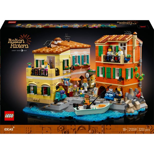 LEGO® Ideas Italian Riviera, Architecture Model Kit for Adults, Gift Idea 21359