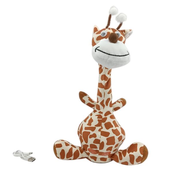 Talking Giraffe Plush Toy - Interactive Repeats What You Say &amp; Shakes Head