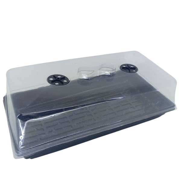 105-Hole Seedling Tray with Humidity Dome and LED Lights - Propagation Kit