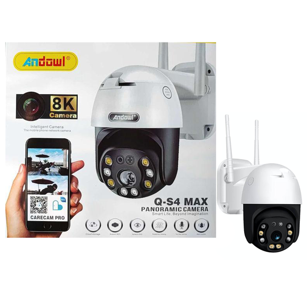 Q-S4 Max 8K Panoramic WiFi Security Camera - Pack of 3