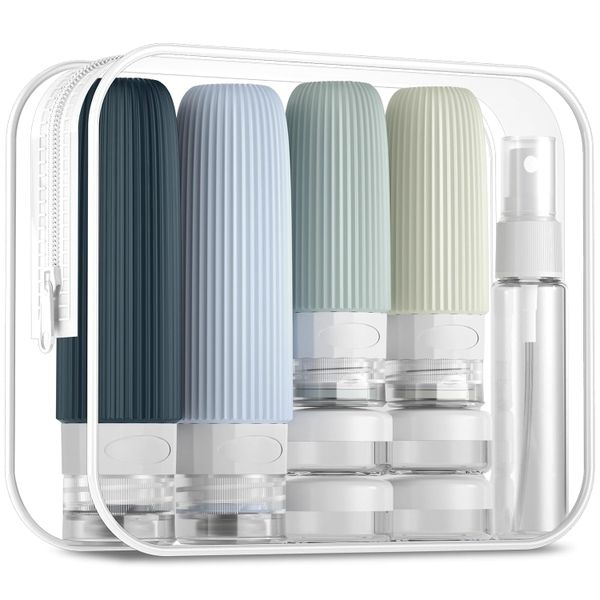 QYNIAL 16 Pack Travel Bottles Set - Leakproof Travel Toiletry Containers