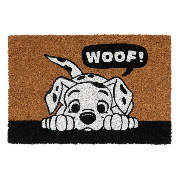 101 Dalmatians (Woof!) Coir Doormat (60cm x 40cm)