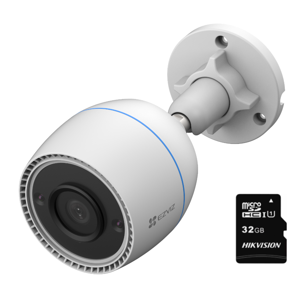 EZVIZ C3TN 1080p Outdoor WiFi Camera & Hikvision 32GB Micro SD Card