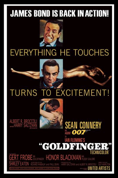 James Bond (Goldfinger) Poster With Black Frame image