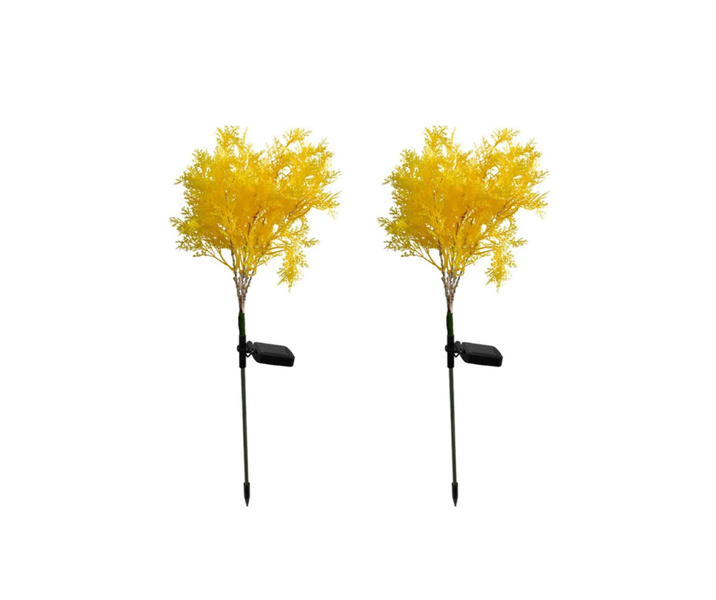 2-Pack Rime Flower Design Solar Light Outside Garden Patio Decorative