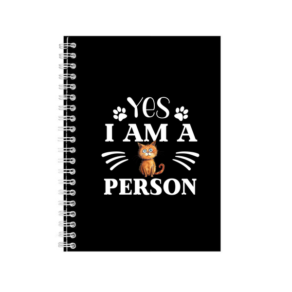 Cat Person Ginger A5 Notebook for Lovers Funny Graphic Birthday Present 002