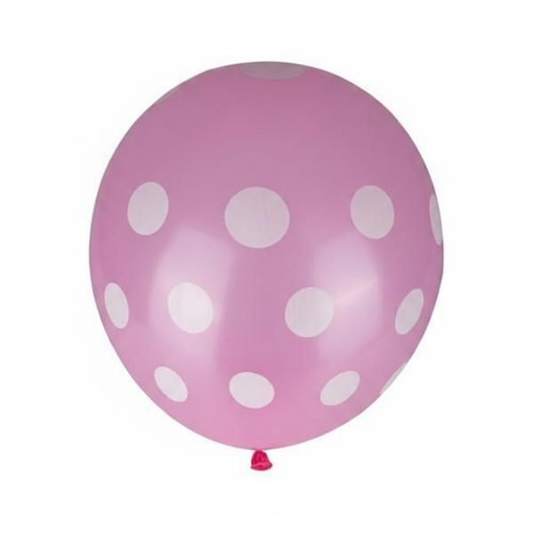 Crazy Party 12 Piece Polka Dot Helium Balloons in Assorted Colours - 2 Pack
