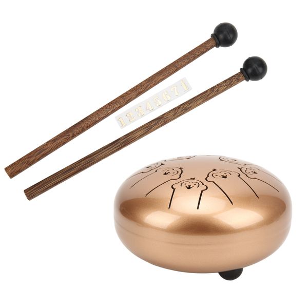 Tongue Drum 8 Tones Steel Ti Alloy 5.5in
