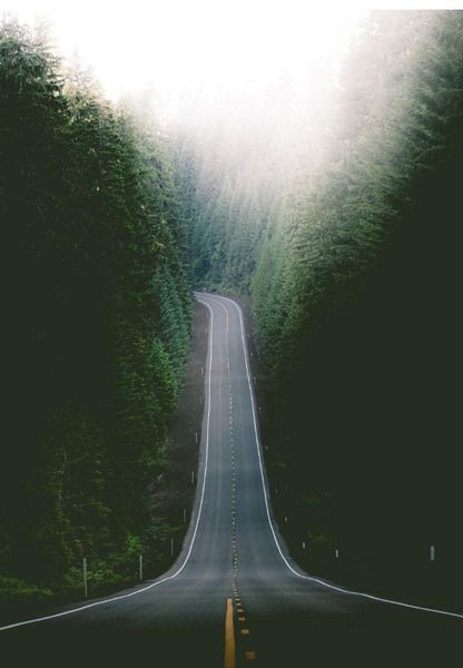 Premium Framed Canvas Print: Road