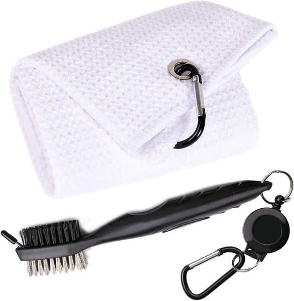 Golf Towels, Golf Towel with Brush Tool Kit with Club Groove Cleaner