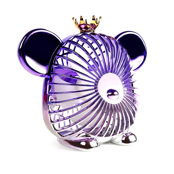 1200Mah Summer Mini Fan Cute Fan Portable Silent Fan For Home Purple