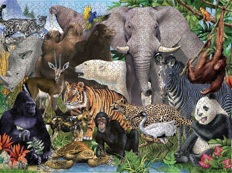 1000 Piece Jigsaw Puzzle/Educational Toy - Animal Kingdom