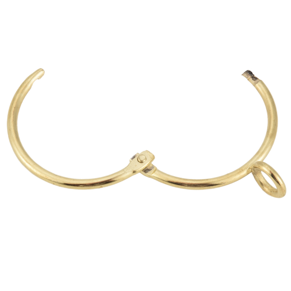 30 Pcs Openable Gold Curtain Rings Open and Close Metal Rustproof Drapery L