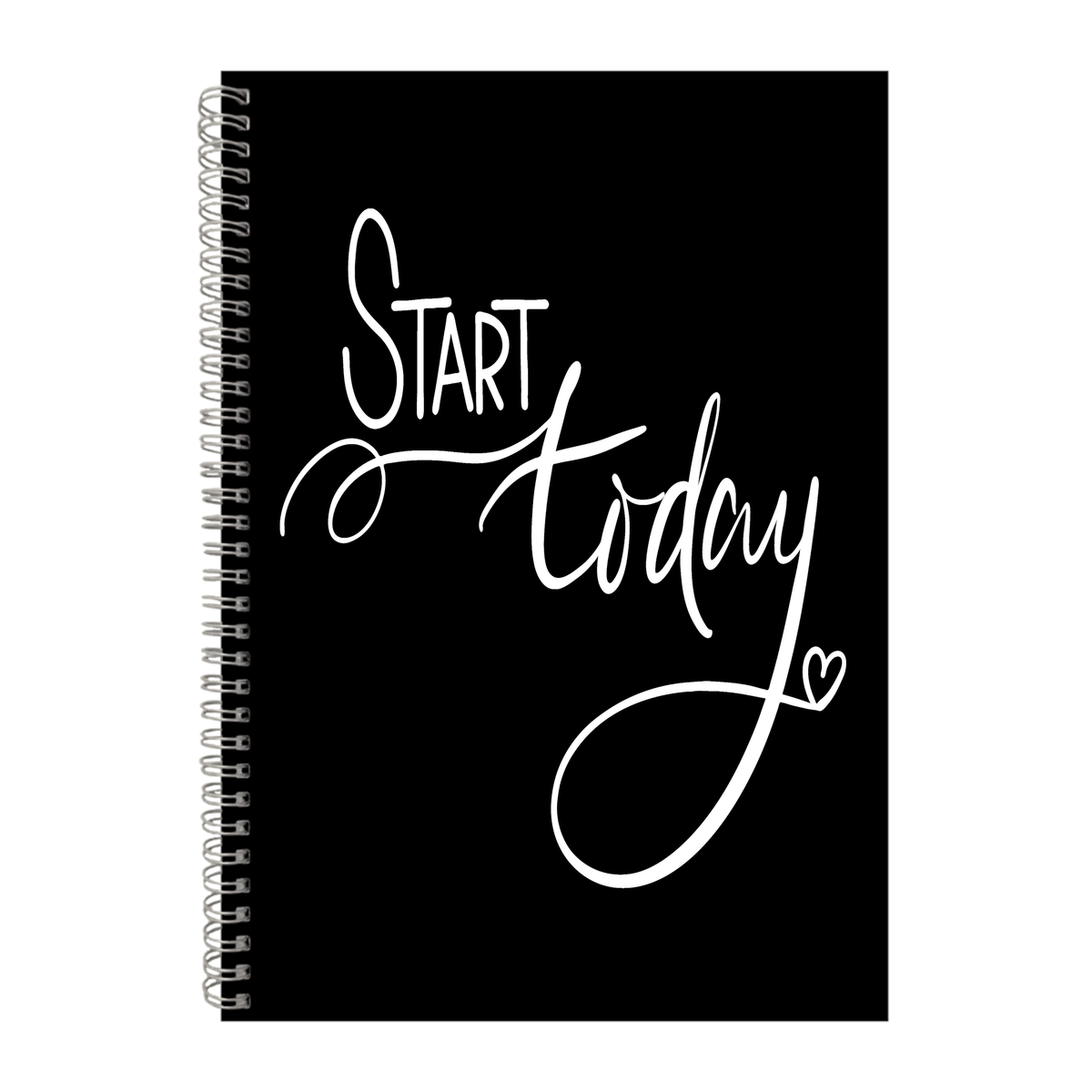 Start a4 notebook pad with motivational trendy graphic design present