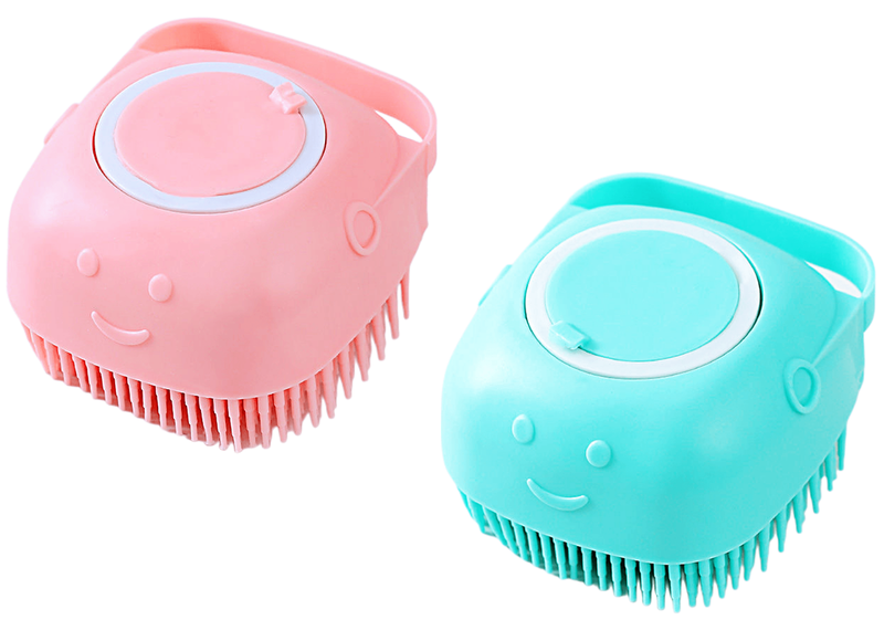 Set of 2 Silicone Pets Massagers &amp; Bath Shampoo Brushes Pets Shower Tool