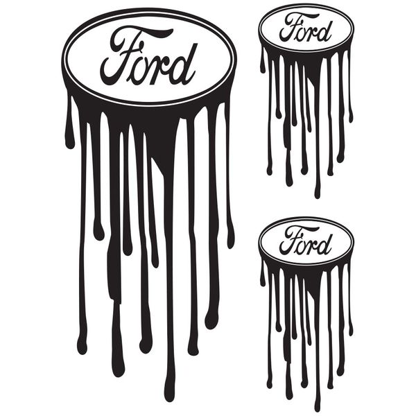 Replica Ford White Drip Sticker Kit