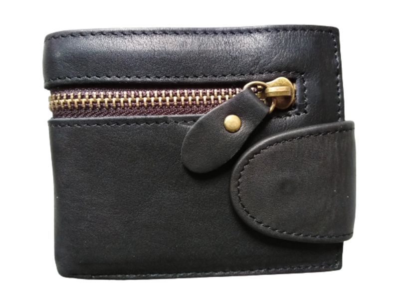 Camel Mountain Rugged and Attractive Genuine Leather Wallet Black XY18084