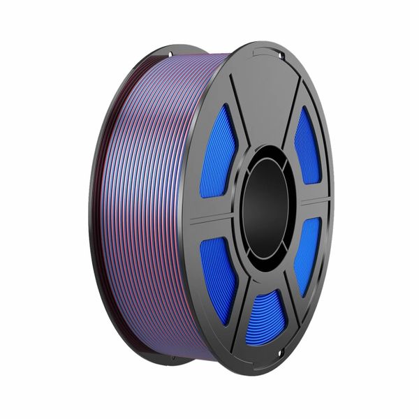 Multicolor 3D Printer Filament,Blue Rose Red Dual Color Silk Filament(1Kg)