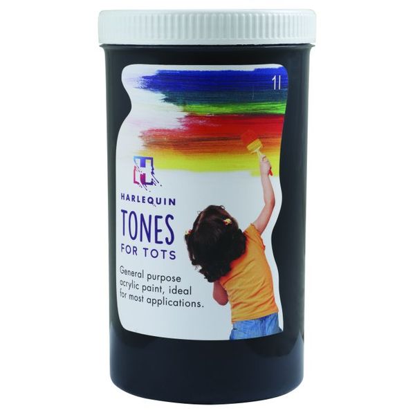 1L Midnight Black Tones for Tots Craft Paint