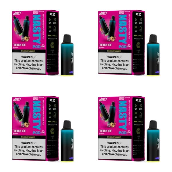 Nasty PX10 Disposable Pods - Peach Ice (4 Boxes- 8 Pods)